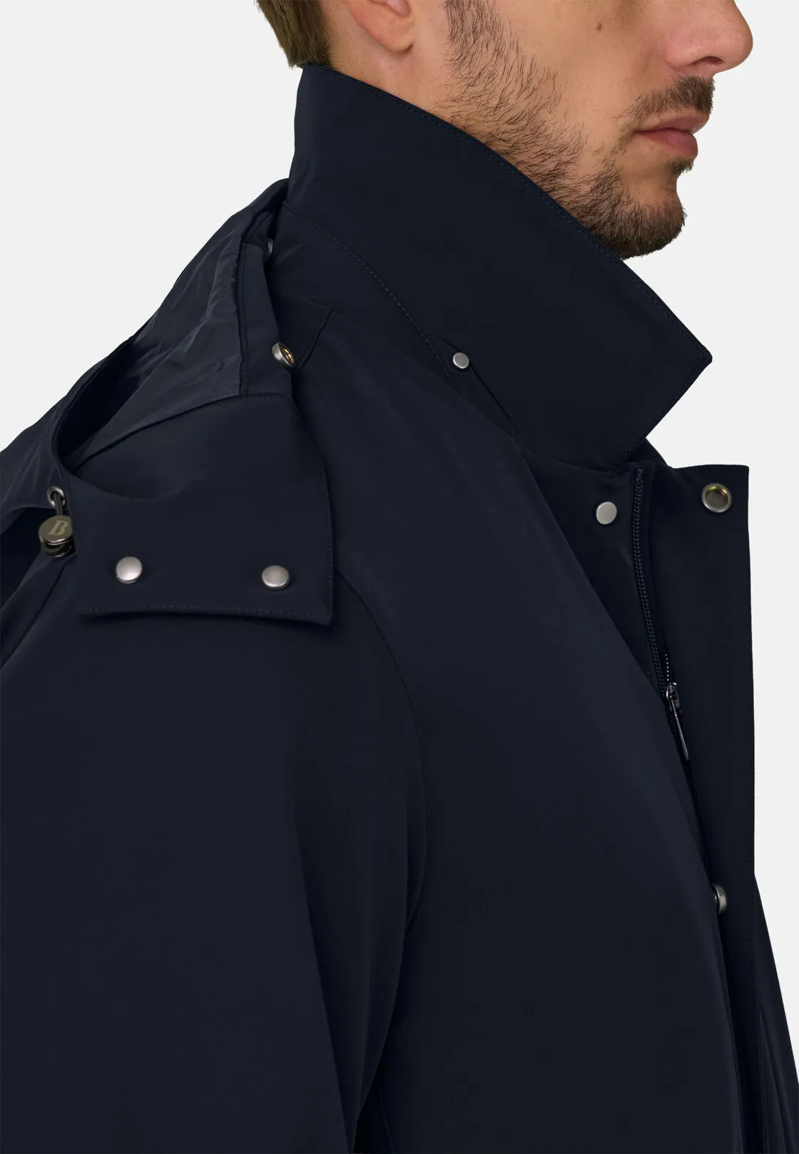 Boggi, Impermeabile In Nylon Tecnico B Travel, Uomo, Navy, Taglia: M - immagine 5