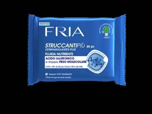 Salviette Struccanti FRIA - 20 Pezzi Fluida Per Pelli Normali - immagine 1