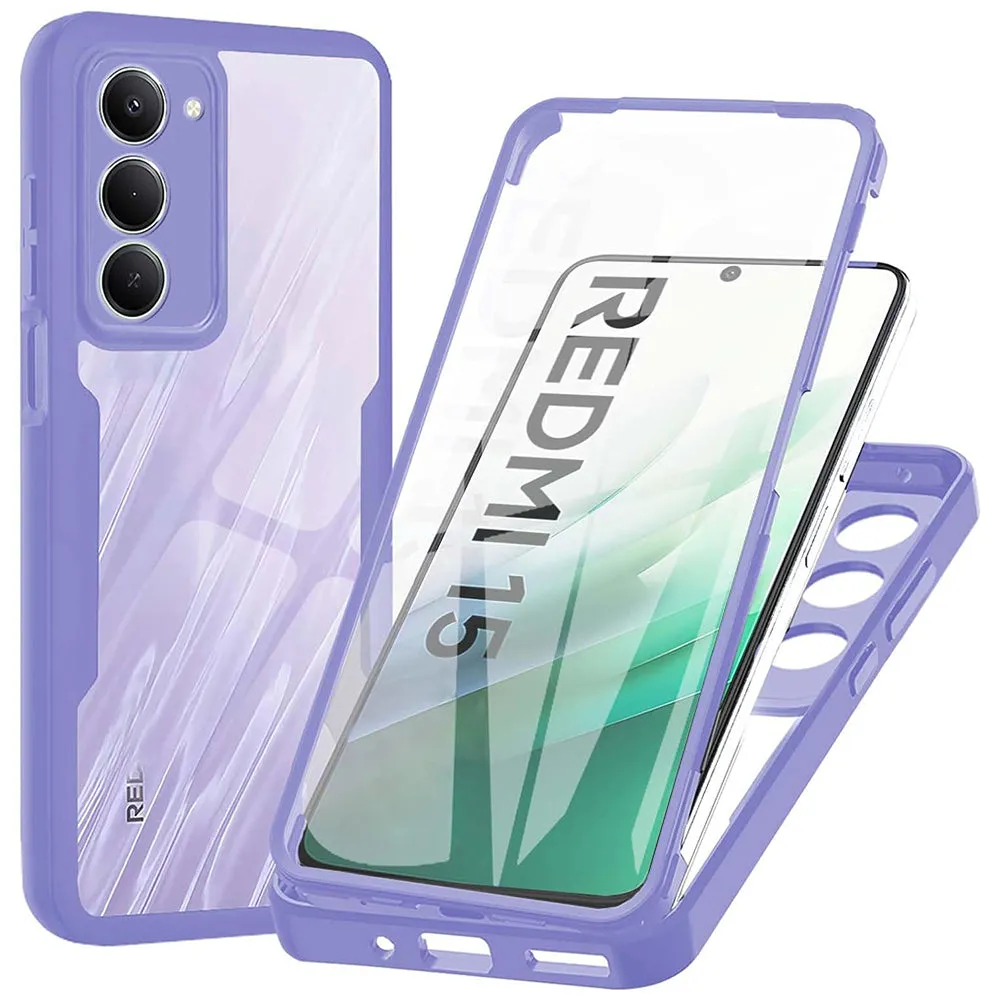 Custodia per Xiaomi Redmi 15 5G / 15 4G, Techsuit, ColorVerse 360, Viola - immagine 1