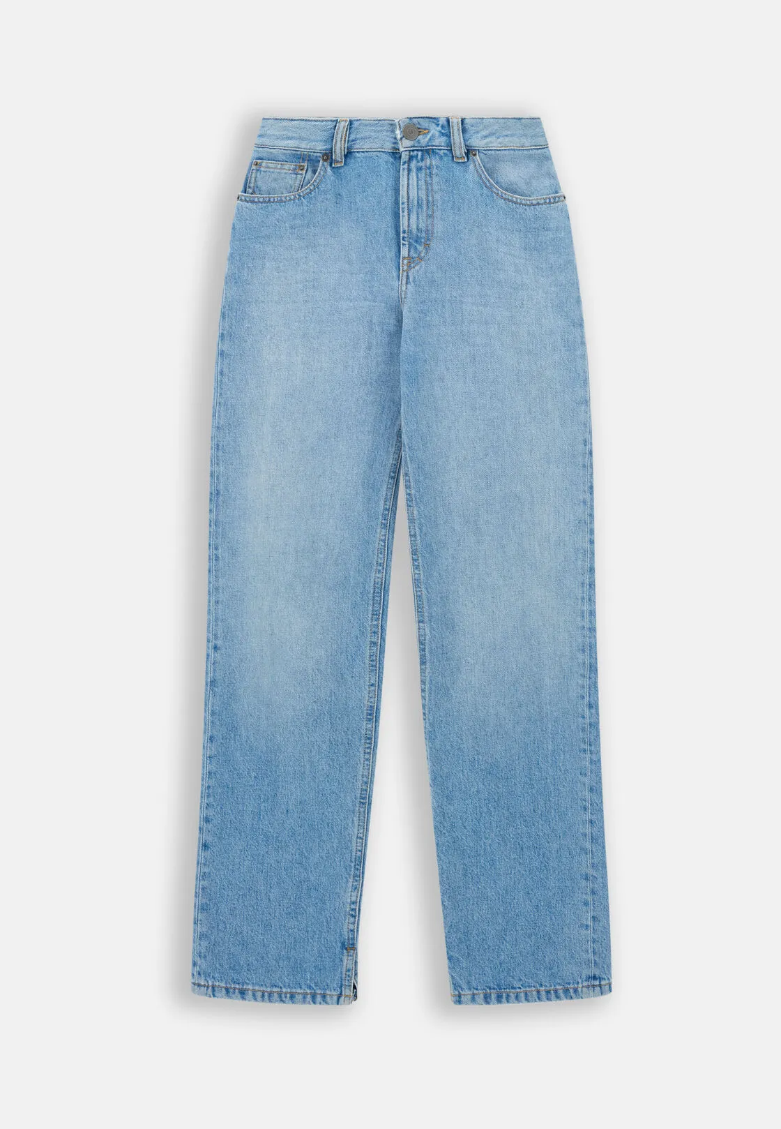 Boggi, Jeans In Denim Di Cotone Straight Fit, Donna, Azzurro, Taglia: M - immagine 5