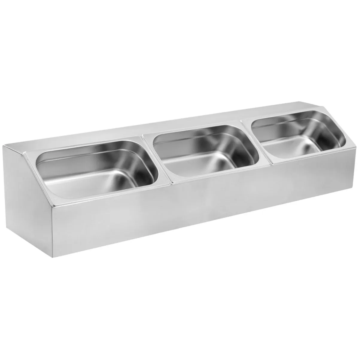 PULSIVA Porta ingredienti da banco per pizzeria; 100x25x25 cm (LxLxP); argento - immagine 1