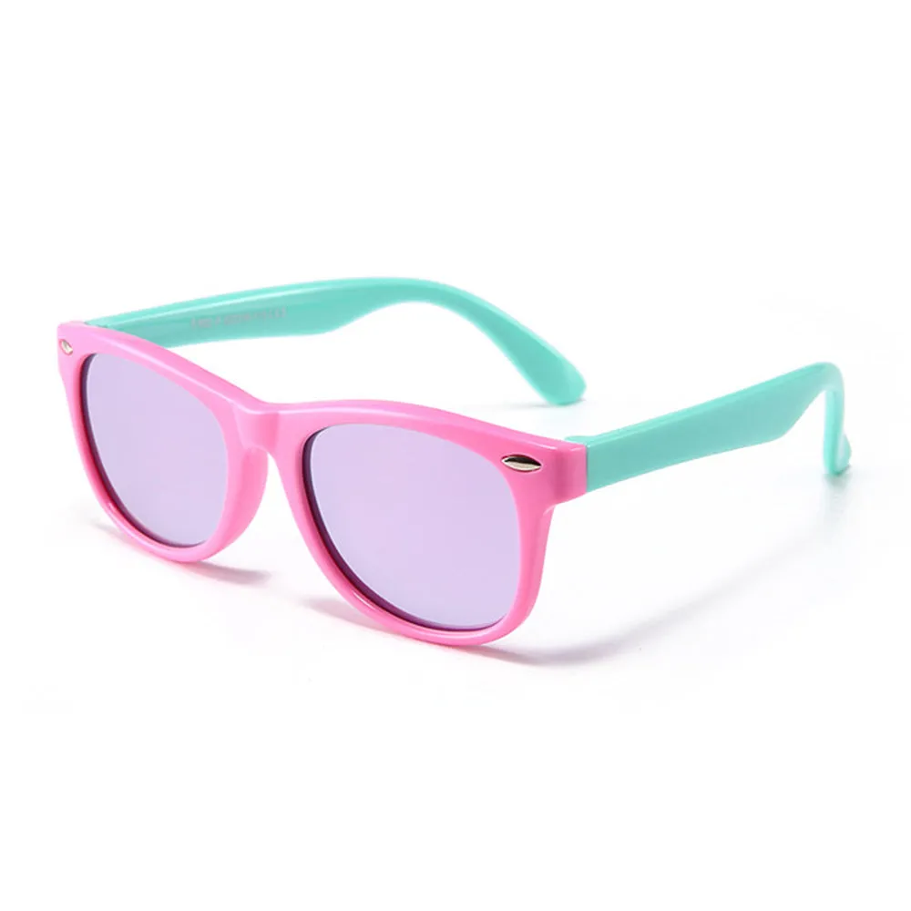 Occhiali da Sole per Bambini Techsuit D802, Polarizzati, Protezione UV, Rosa Verde - immagine 1