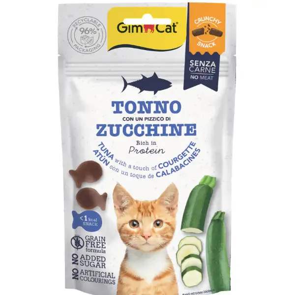 GimCat Crunchy Snack per gatti Grain Free 50 gr Tonno con zucchine - immagine 1