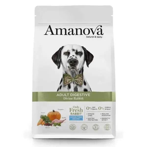 Amanova Adult Digestive Coniglio Grain Free 2 kg - Croccantini per cani - immagine 1
