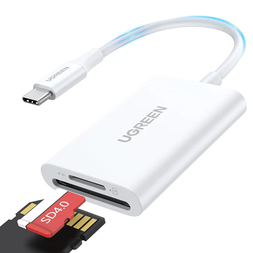 Lettore di schede USB-C UGREEN CM265, SD - microSD, Bianco - immagine 1
