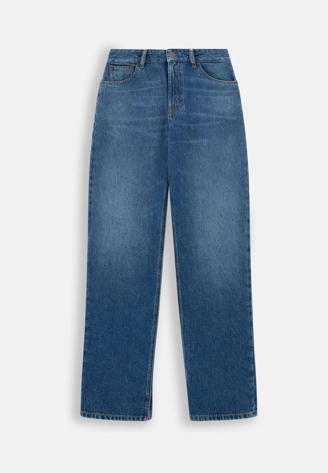 Boggi, Jeans In Denim Di Cotone Straight Fit, Donna, Blu, Taglia: L - immagine 5