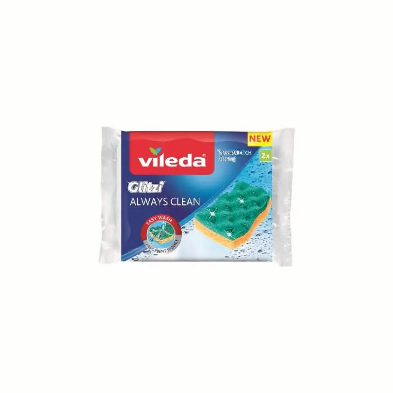 VILEDA GLITZI ALWAYS CLEAN - Set di 2 Spugne per la Casa - immagine 1