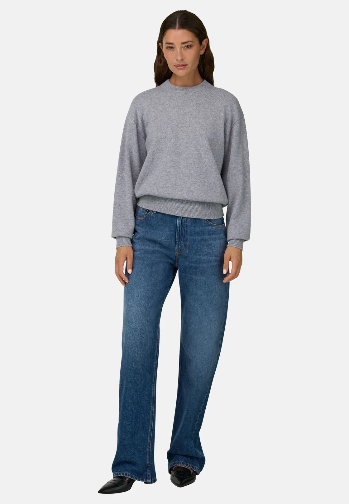 Boggi, Jeans In Denim Di Cotone Straight Fit, Donna, Blu, Taglia: S - immagine 2