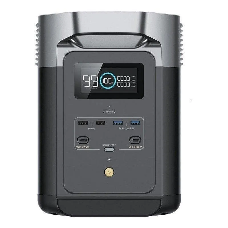 Stazione di energia EcoFlow DELTA 2 1024Wh 4 porte AC 6 porte USB Batteria LiFePO4 Schermo LCD Caricatore solare Compatibile - immagine 1