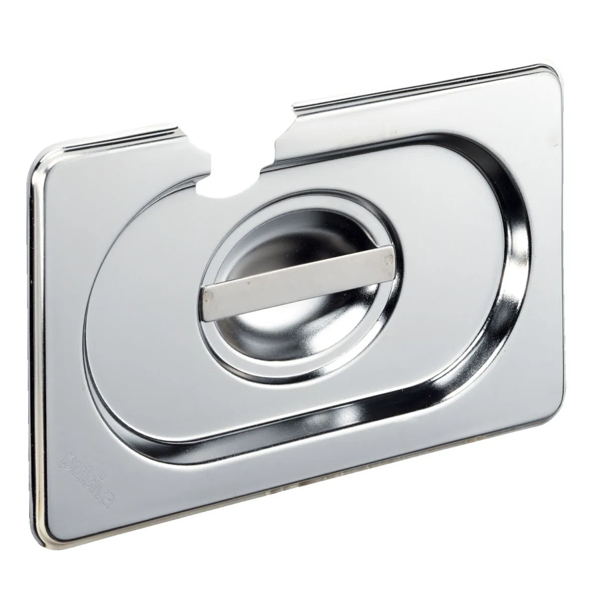 PULSIVA Coperchio gastronorm 1/9 Basic con inserto per cucchiaio; GN 1/9, 17.6x10.8 cm (LxL); argento - immagine 1