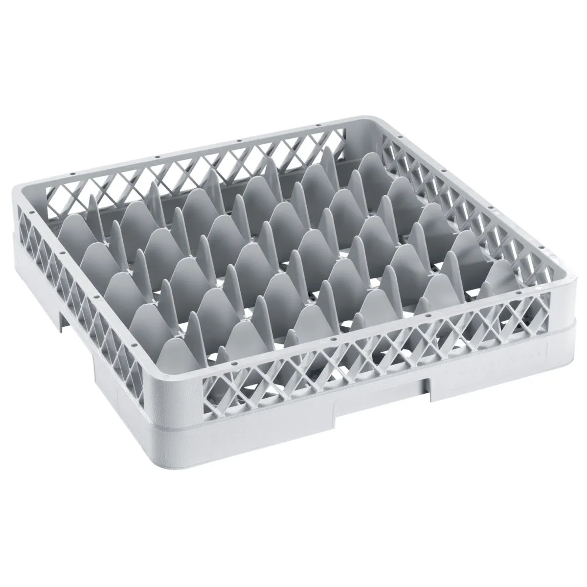 PULSIVA Cestello lavastoviglie per bicchieri 36 scomparti; 50x50x10 cm (LxPxH); grigio - immagine 1