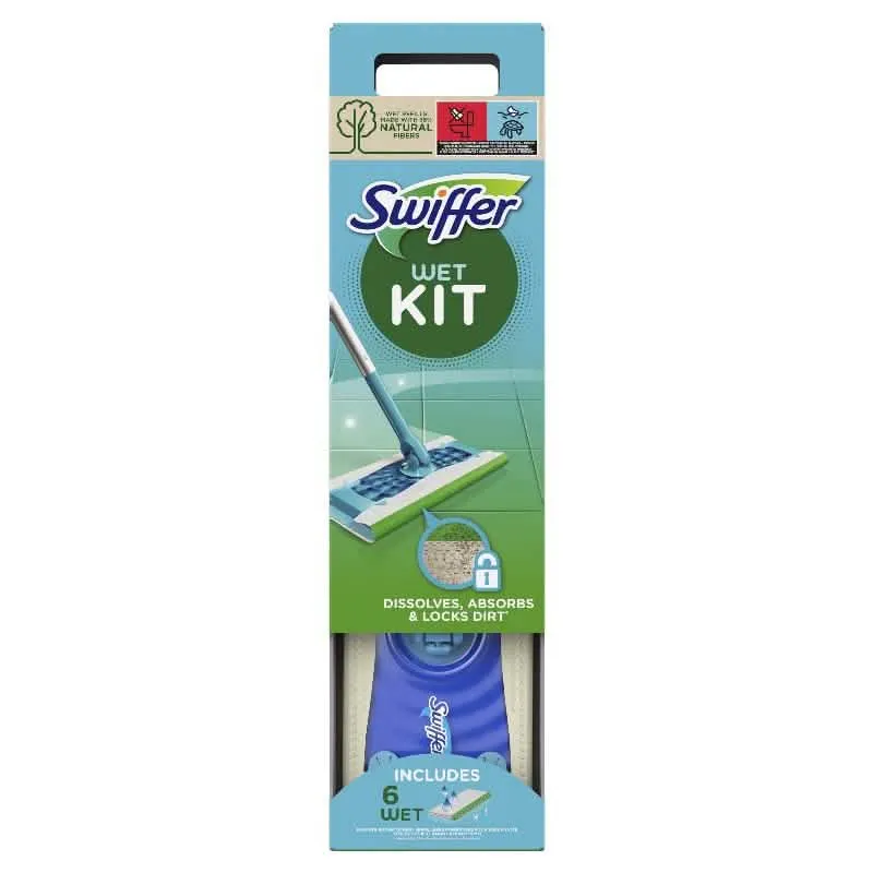 Swiffer Wet System con 6 Panni Umidi per una Pulizia Efficiente - immagine 1