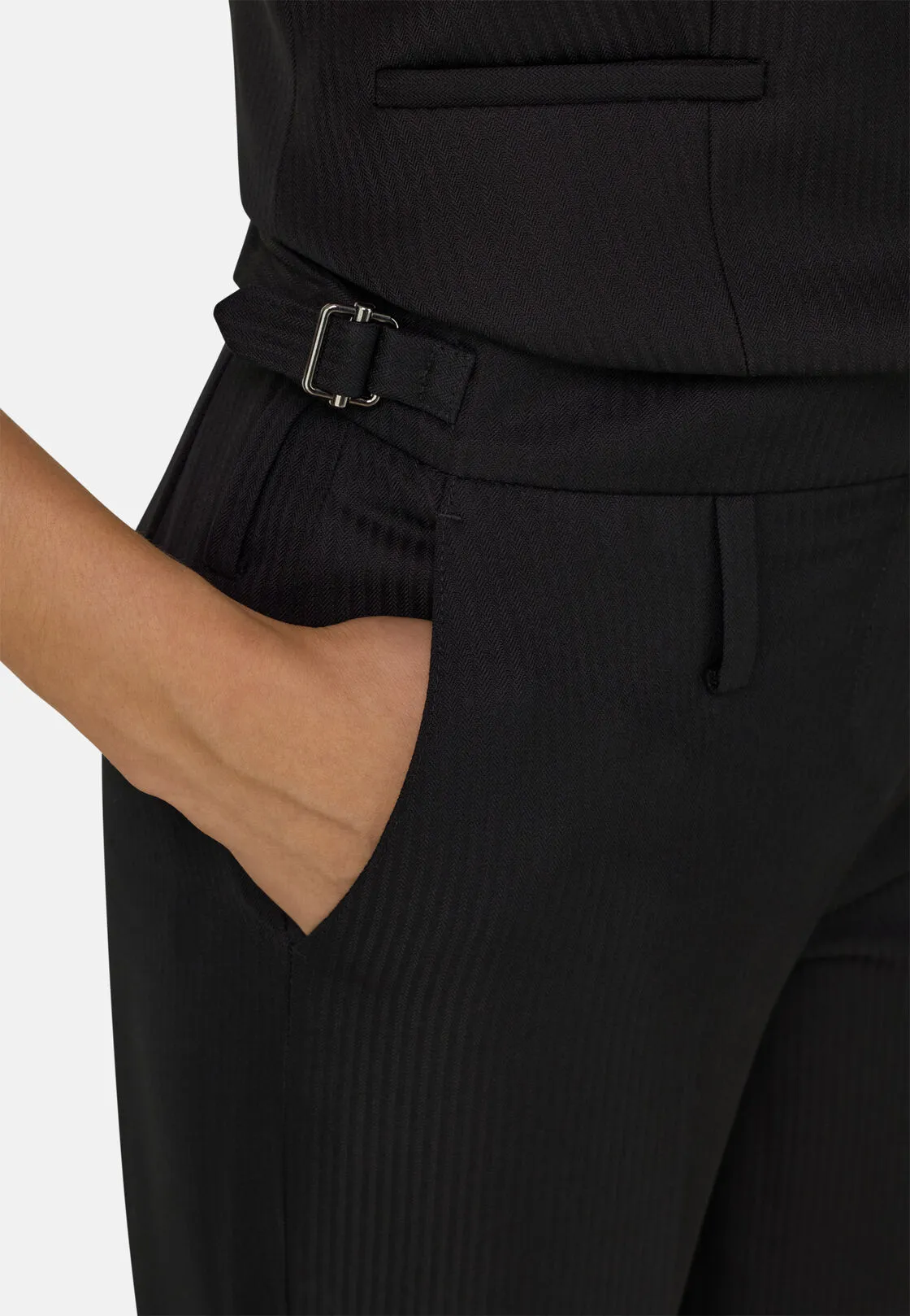 Boggi, Pantalone Side Adjust, Donna, Nero, Taglia: L - immagine 3