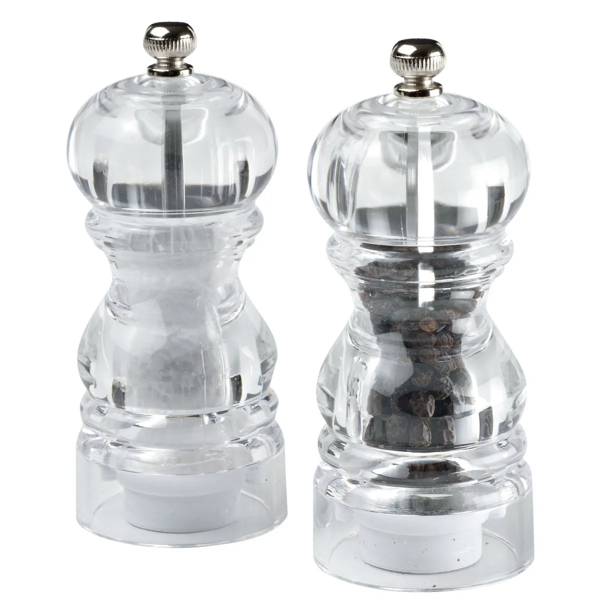 PULSIVA Set macinapepe e macinasale Menzo; 5.5x12.5 cm (ØxH); trasparente - immagine 1