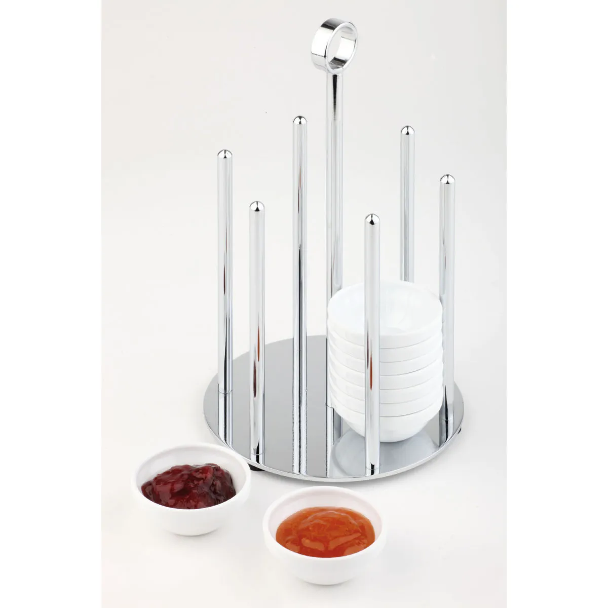 APS Dispenser per ciotole Chanson; 14x25.5 cm (ØxH); argento - immagine 1