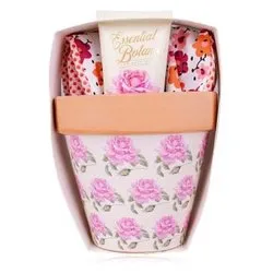 Crema mani set regalo con vaso fiori - immagine 1