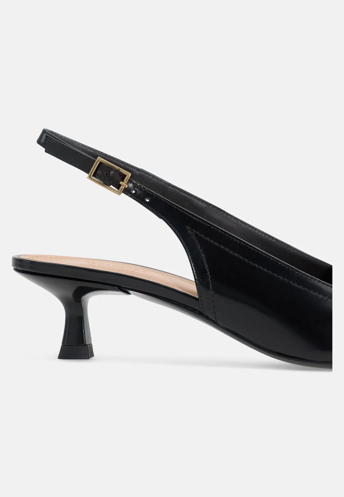 Boggi, Slingback In Pelle Spazzolata, Donna, Nero, Taglia: 41-7 - immagine 3