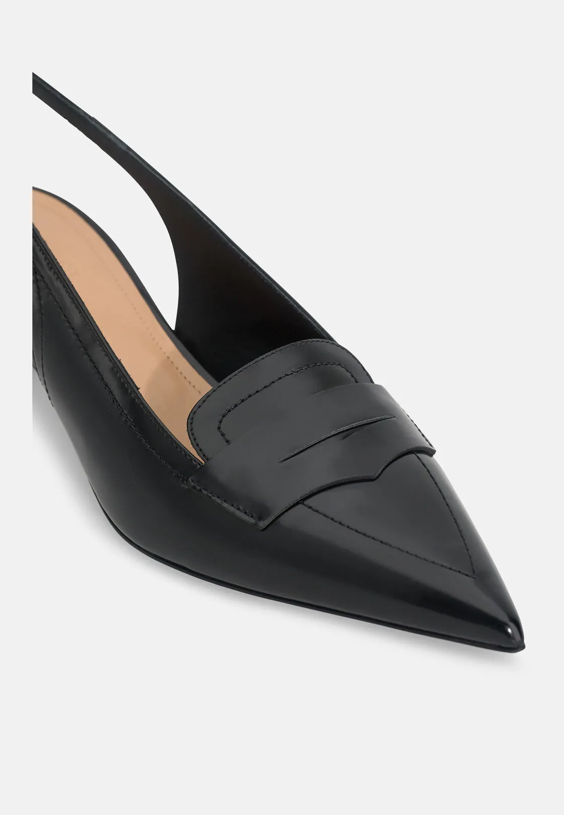 Boggi, Slingback In Pelle Spazzolata, Donna, Nero, Taglia: 41-7 - immagine 4