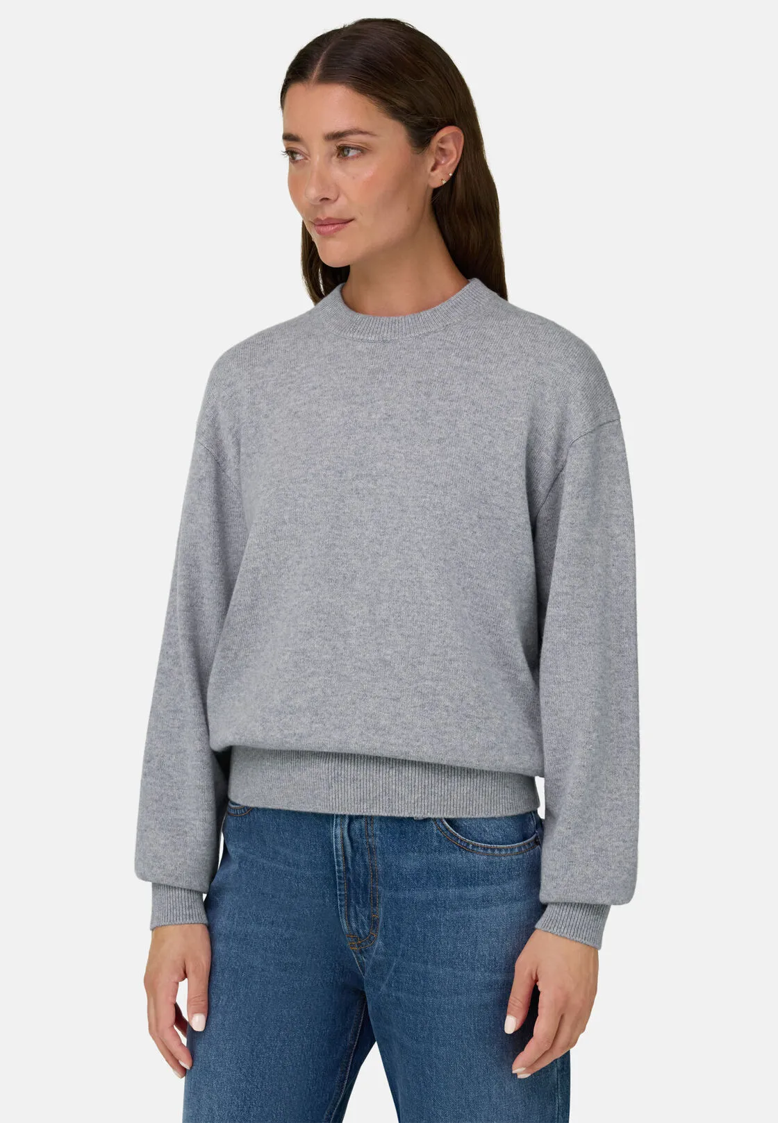 Boggi, Girocollo In Maglia Lana E Cashmere, Donna, Grigio, Taglia: S - immagine 1