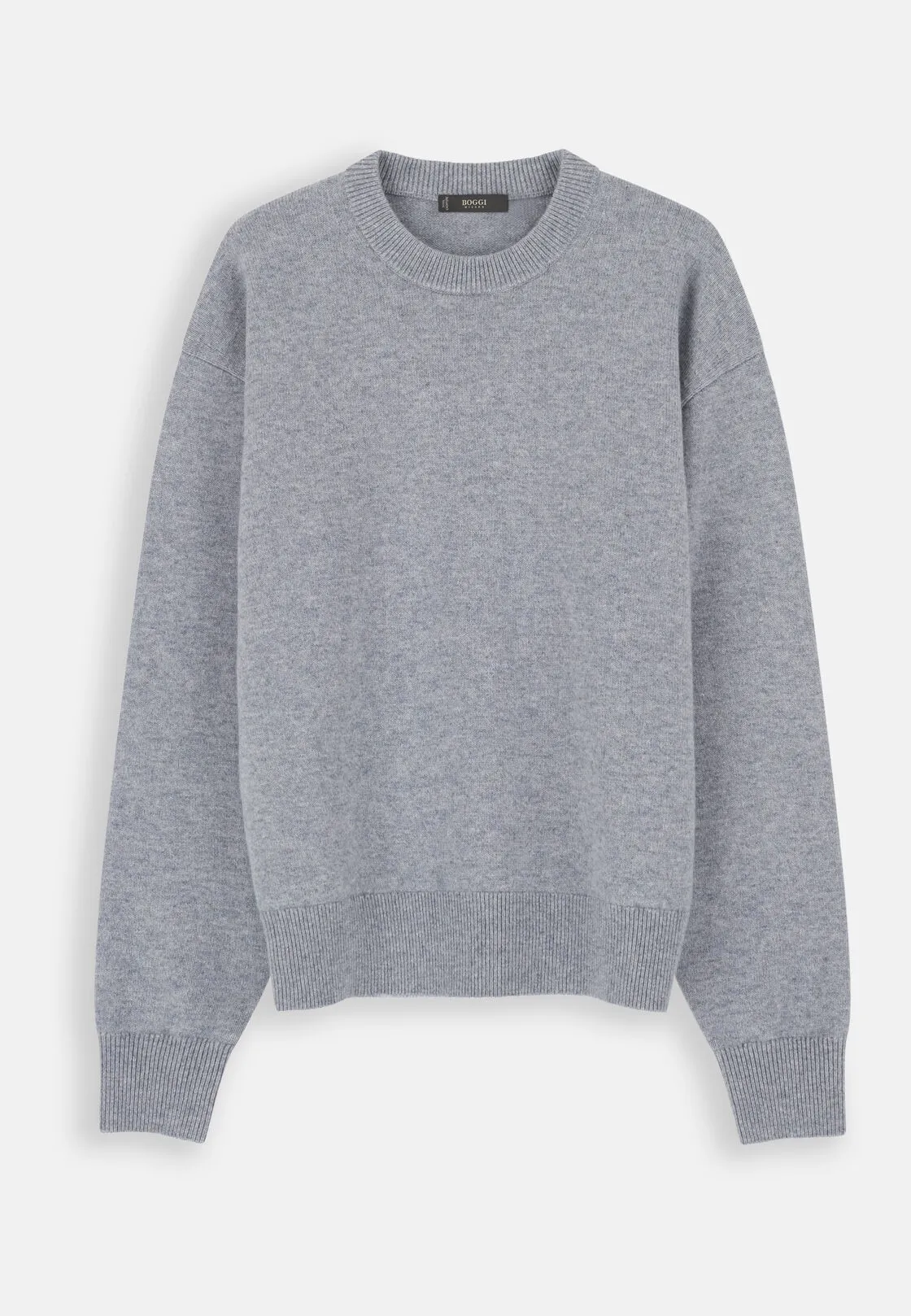 Boggi, Girocollo In Maglia Lana E Cashmere, Donna, Grigio, Taglia: S - immagine 5