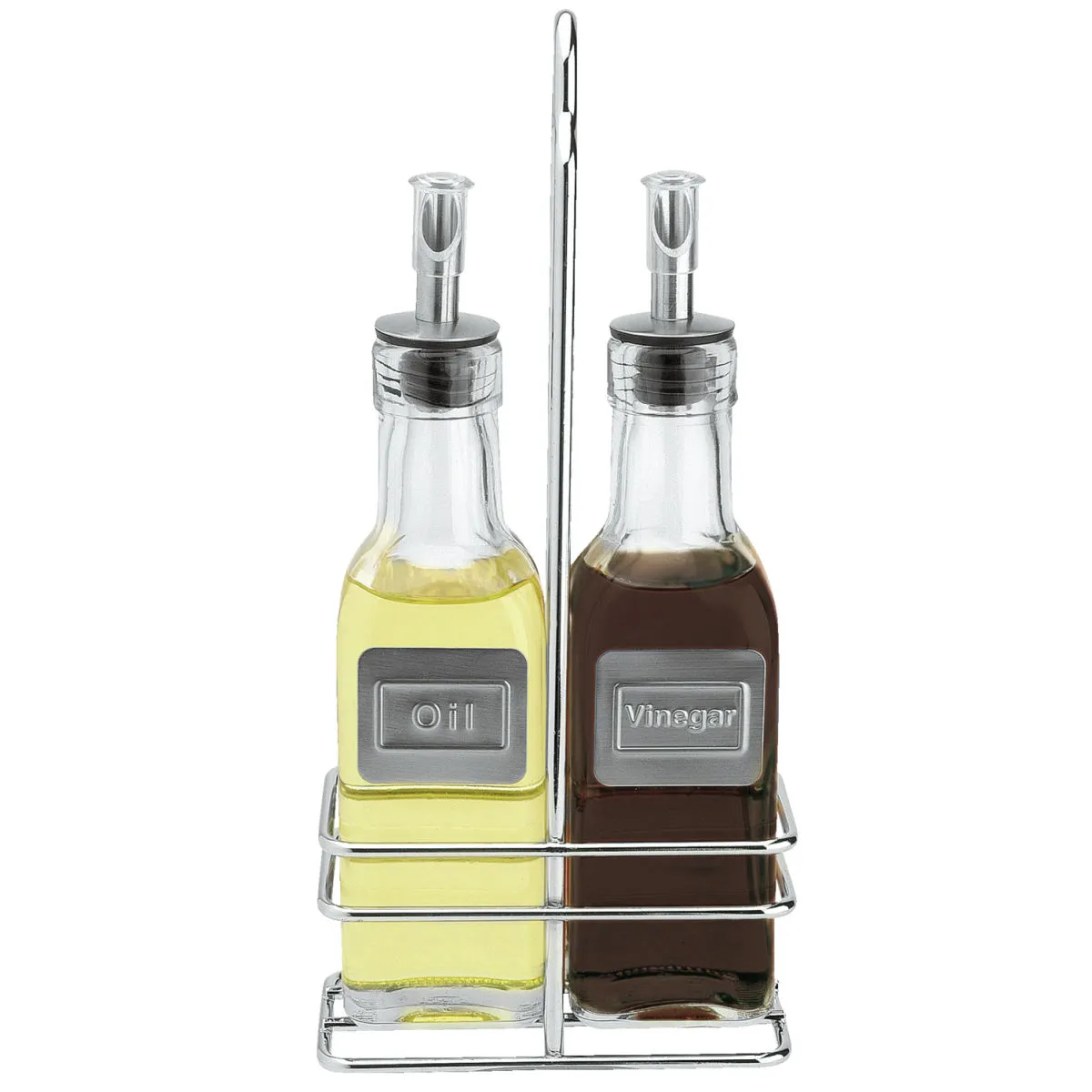 PULSIVA Menage olio e aceto Belcanto; 170 ml, 10.5x23.5x5.5 cm (LxHxP); argento/trasparente - immagine 1