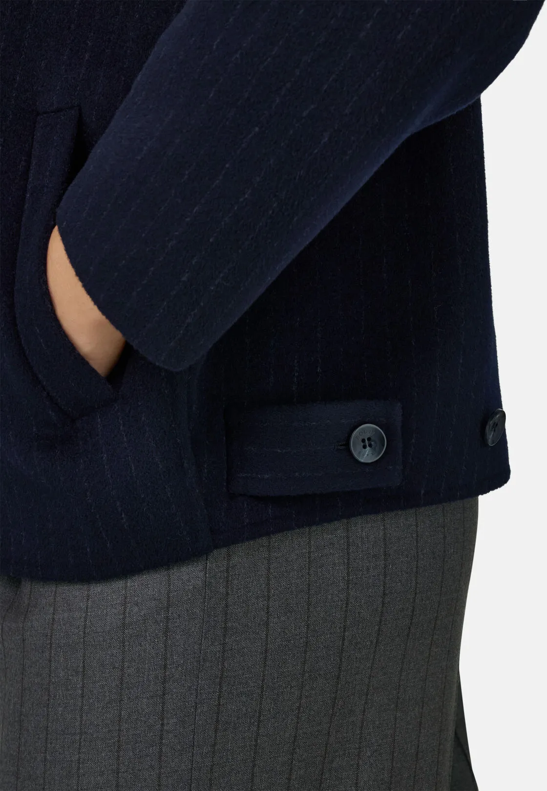 Boggi, Giacca In Lana Gessata, Donna, Navy, Taglia: S - immagine 3