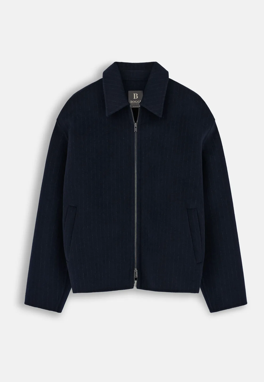 Boggi, Giacca In Lana Gessata, Donna, Navy, Taglia: S - immagine 5