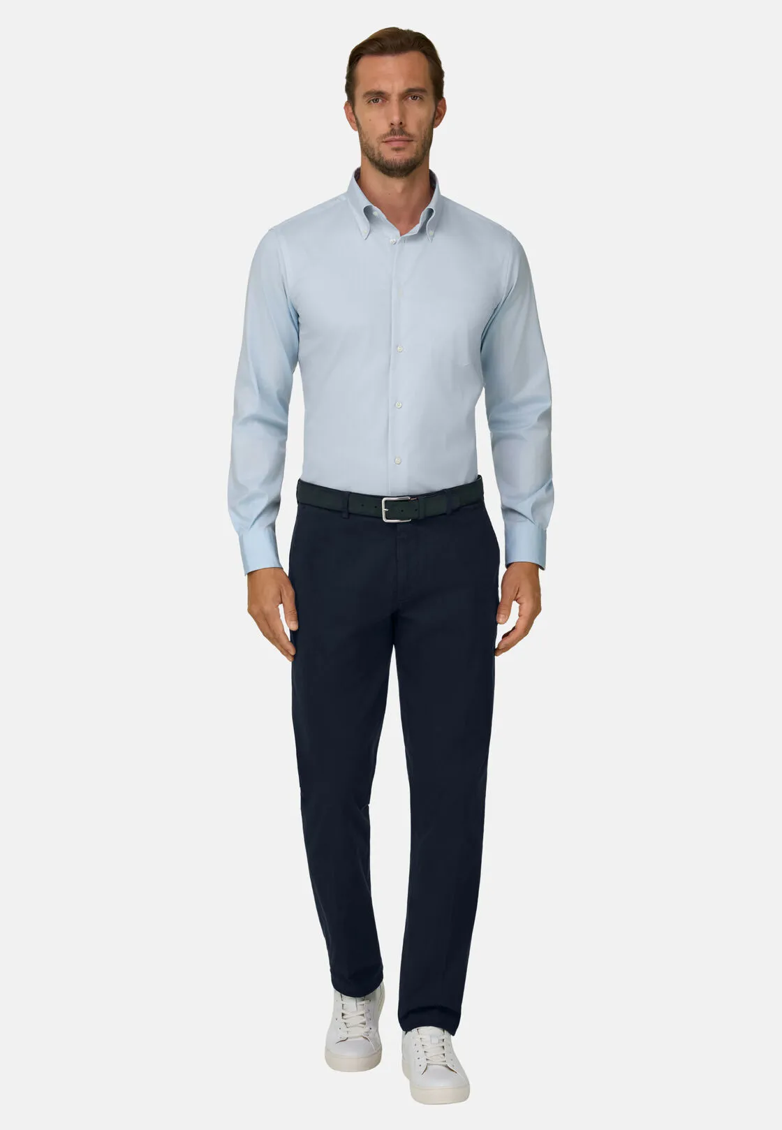 Boggi, Pantaloni In Cotone Elasticizzato, Uomo, Navy, Taglia: 30 - immagine 2