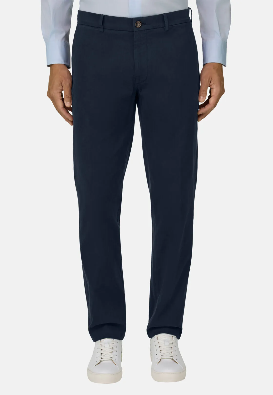Boggi, Pantaloni In Cotone Elasticizzato, Uomo, Navy, Taglia: 32 - immagine 1