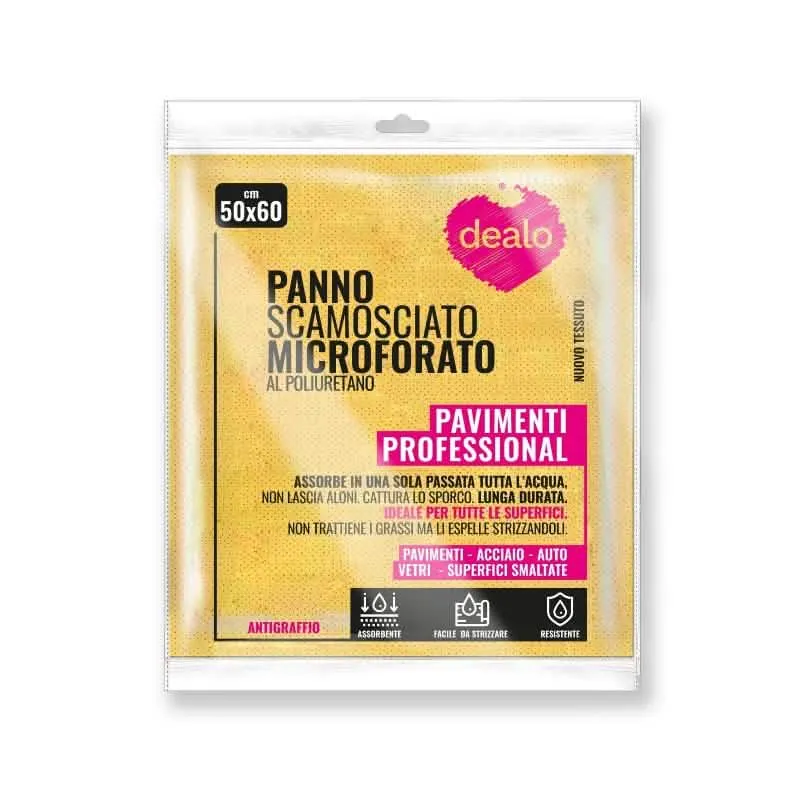 Panno Scamosciato Microforato DEALO 50x60 per la Pulizia Domestica - immagine 1