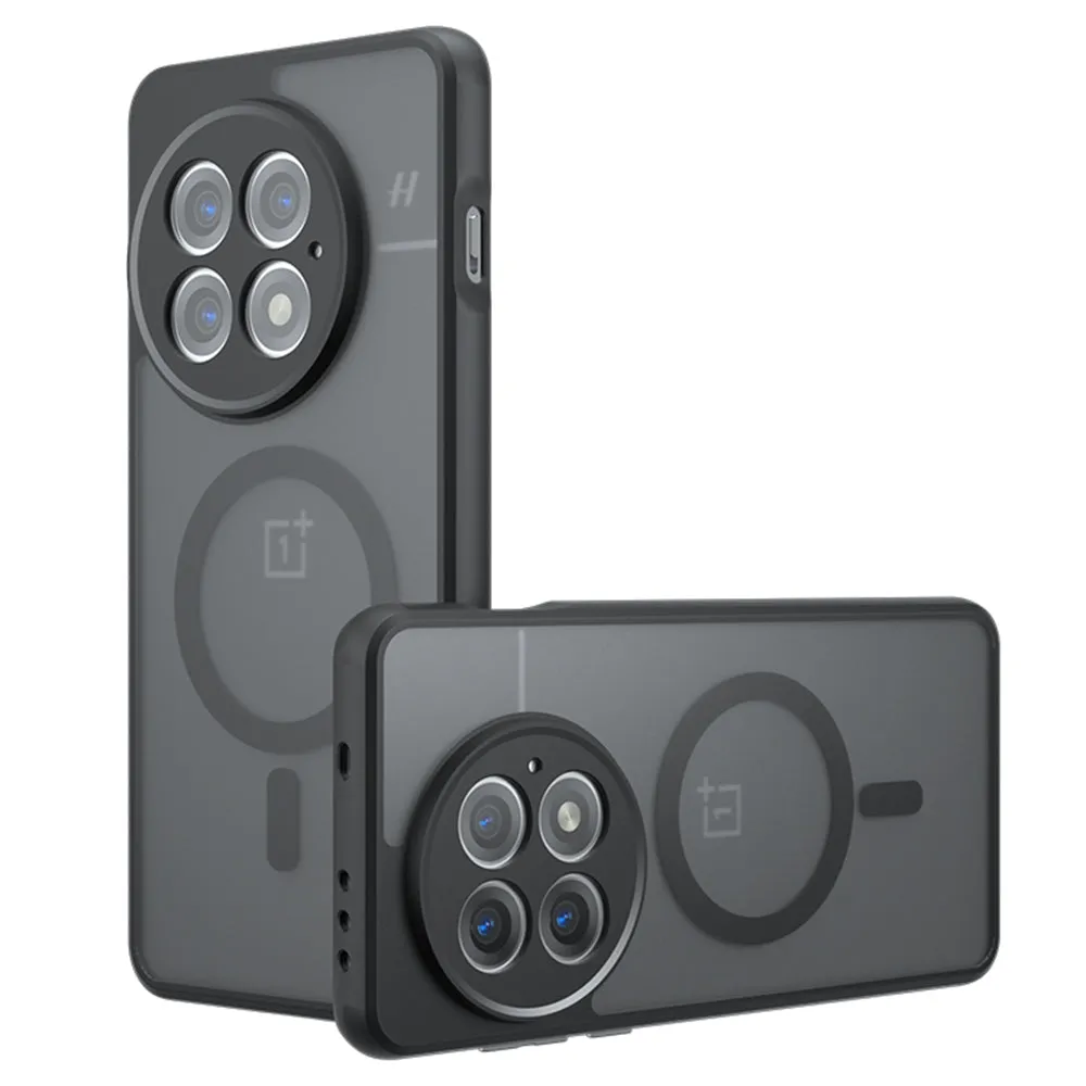 Custodia MagSafe per OnePlus 13, Techsuit, PureFrost, Nero Satinato - immagine 1