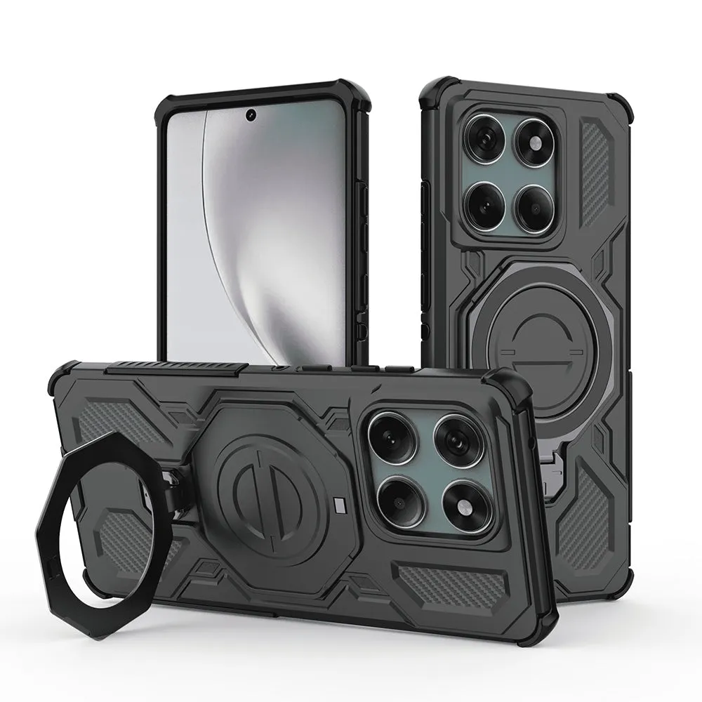 Custodia per Motorola Edge 60 Pro, Techsuit, Carbon Shield Pro, Nera - immagine 1