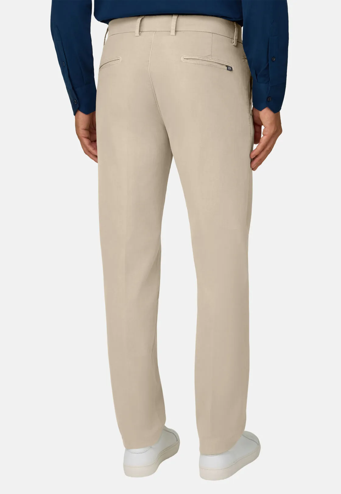 Boggi, Pantaloni In Cotone Elasticizzato, Uomo, Beige, Taglia: 33 - immagine 5