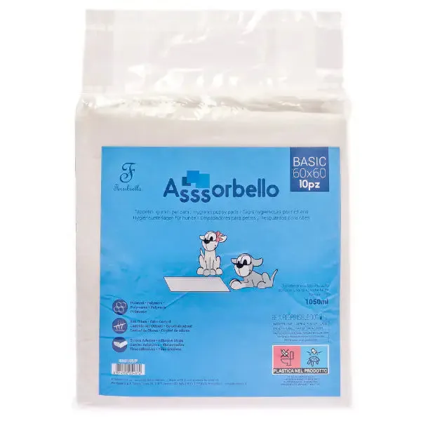 Tappetini Igienici Assorbello Basic Ferribiella 10 pezzi 60x60 cm - immagine 1