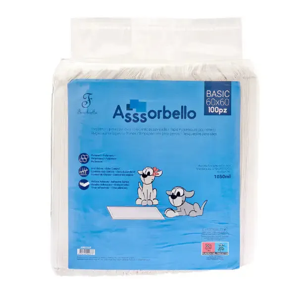 Tappetini Igienici Assorbello Basic Ferribiella 100 pezzi 60x60 cm - immagine 1