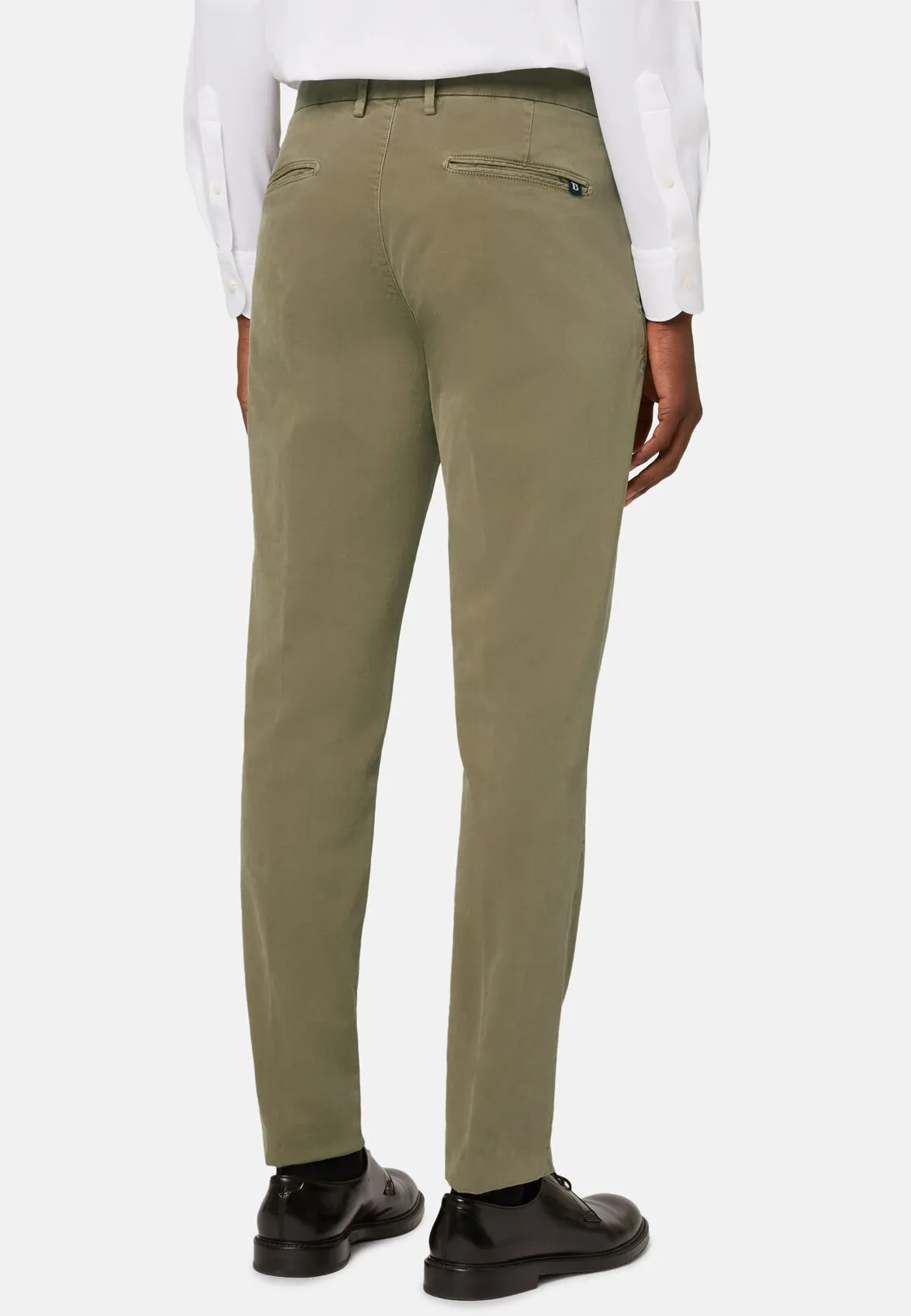 Boggi, Pantaloni In Cotone Elasticizzato, Uomo, Kaki, Taglia: 31 - immagine 3