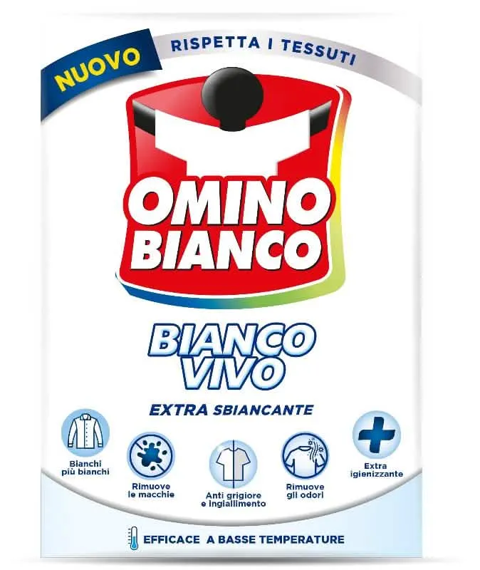 Omino Bianco Bianco Vivo 500g - Detergente Extra Sbiancante per la Casa - immagine 1