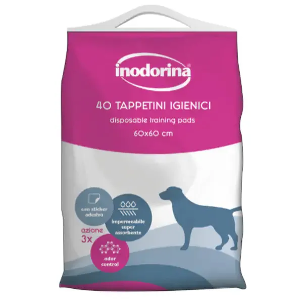 Inodorina Tappetino Igienico con Sticker adesivo 40 pezzi 60x60 cm Neutro - immagine 1