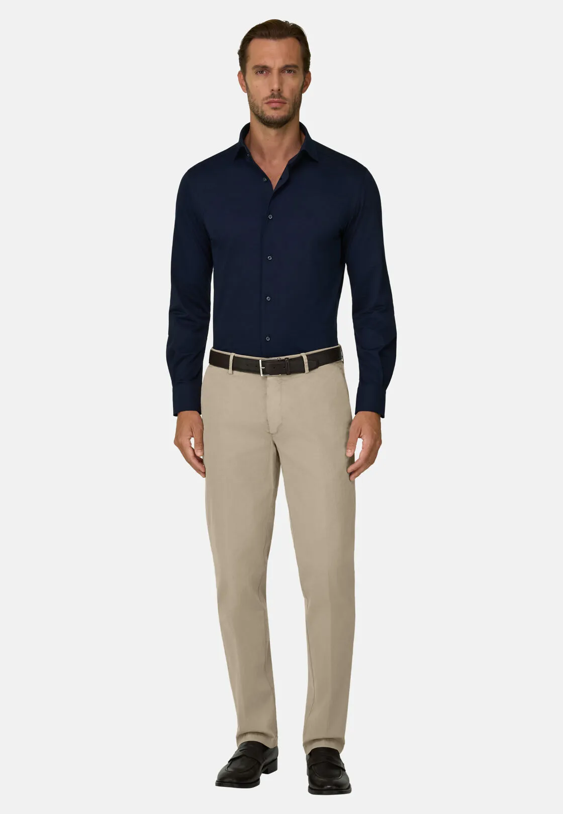 Boggi, Pantaloni In Cotone Elasticizzato, Uomo, Taupe, Taglia: 33 - immagine 2