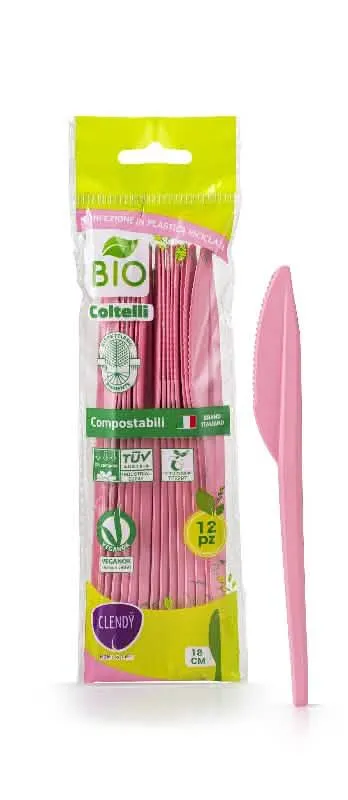 Set di Coltelli Biologici Clendy 12 Pezzi Rosa per la Casa - immagine 1