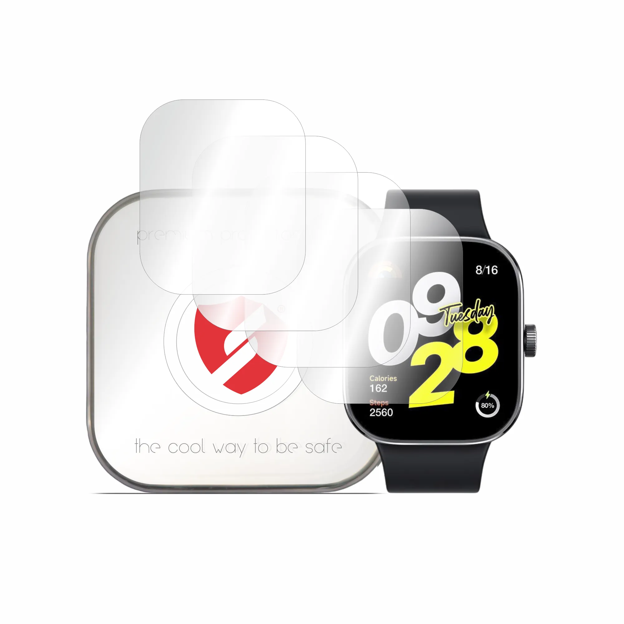 Pellicola Protettiva Smart Protection Premium Classic per Xiaomi Redmi Watch 4, Set da 4 pezzi, Plastica - immagine 1