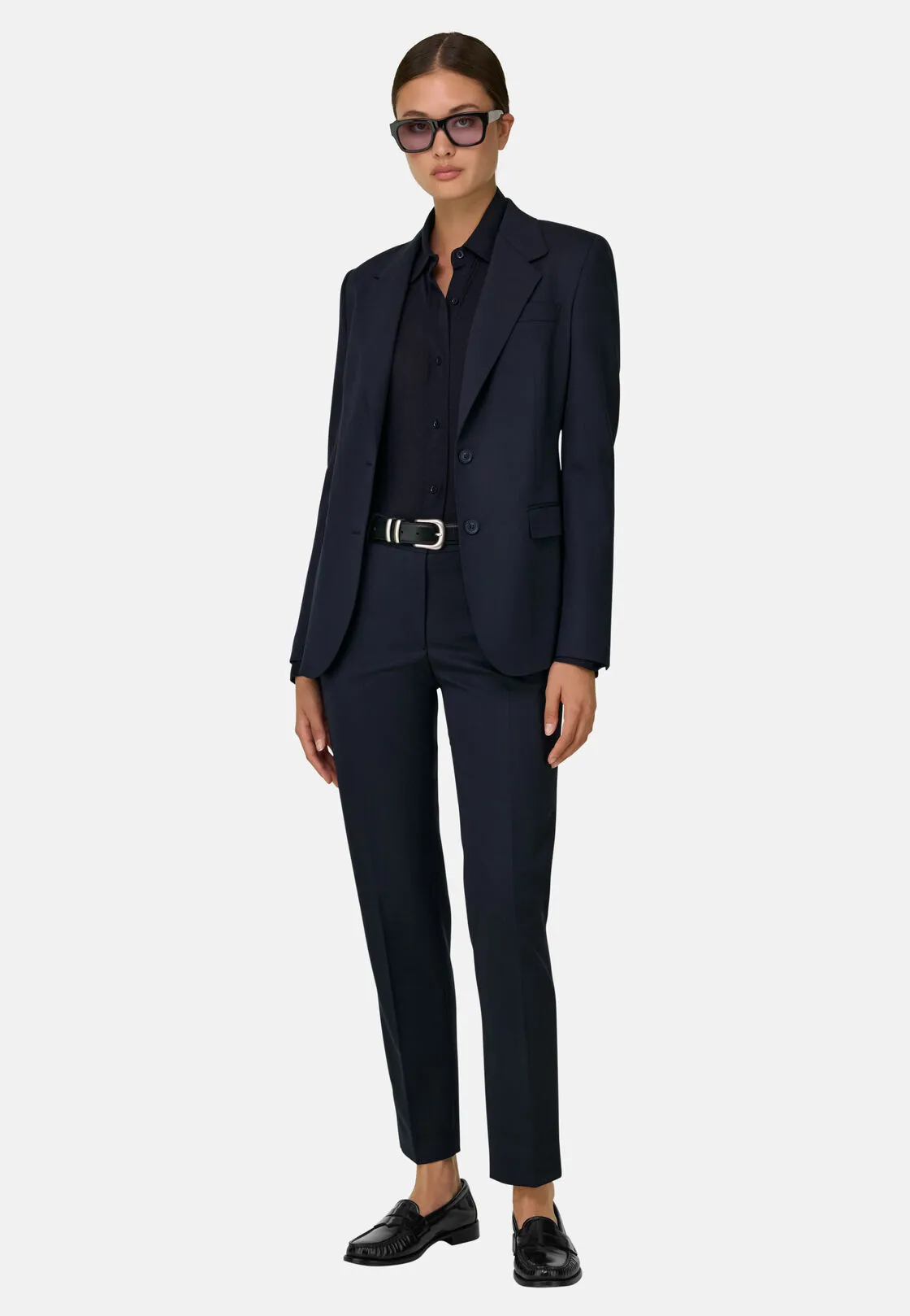 Boggi, Giacca Monopetto Di Misto Lana, Donna, Navy, Taglia: M - immagine 2