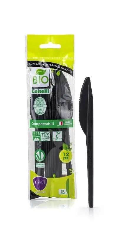 Set di 12 Coltelli Neri Clendy Bio per la Cucina - immagine 1