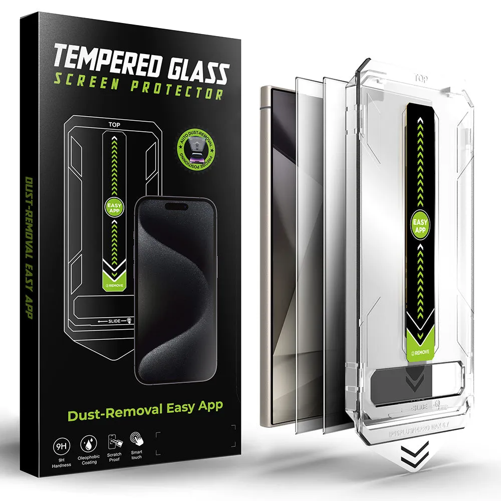 Pellicola protettiva per schermo Privacy Techsuit TitanGlass CrystalHD per Samsung Galaxy S24 Ultra S928, Vetro temperato, Full Glue, Set 2 pezzi - immagine 1
