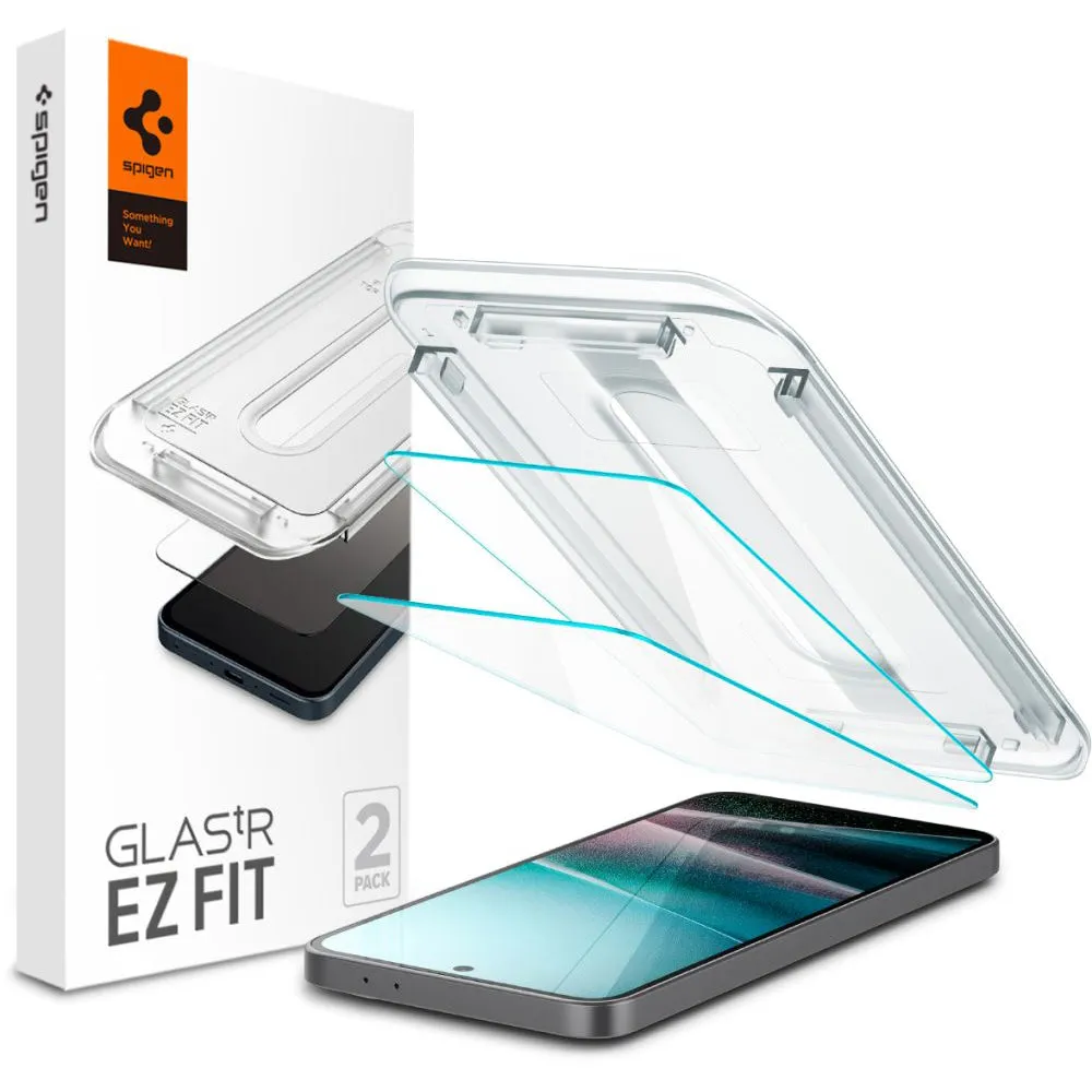 Pellicola protettiva per schermo Spigen GlastR EZ FIT per Samsung Galaxy A36 A366, Vetro temperato, Full Glue, Set 2 pezzi AGL09202 - immagine 1