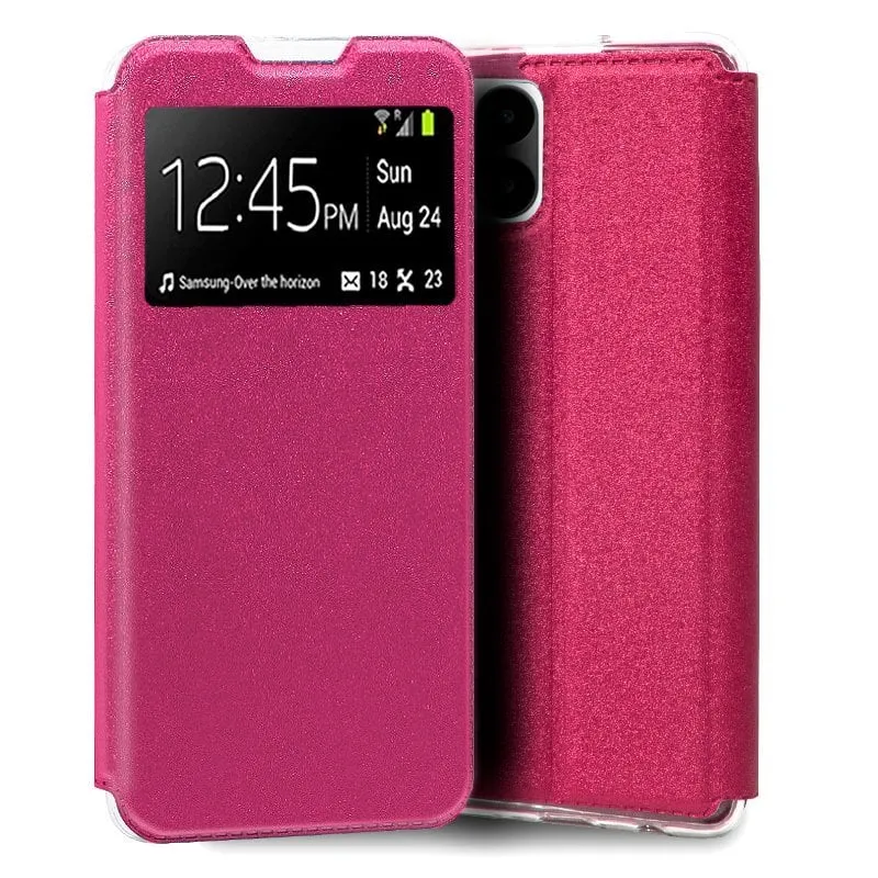 Custodia Flip Cover rosa tinta unita per Xiaomi Redmi A1 - immagine 1