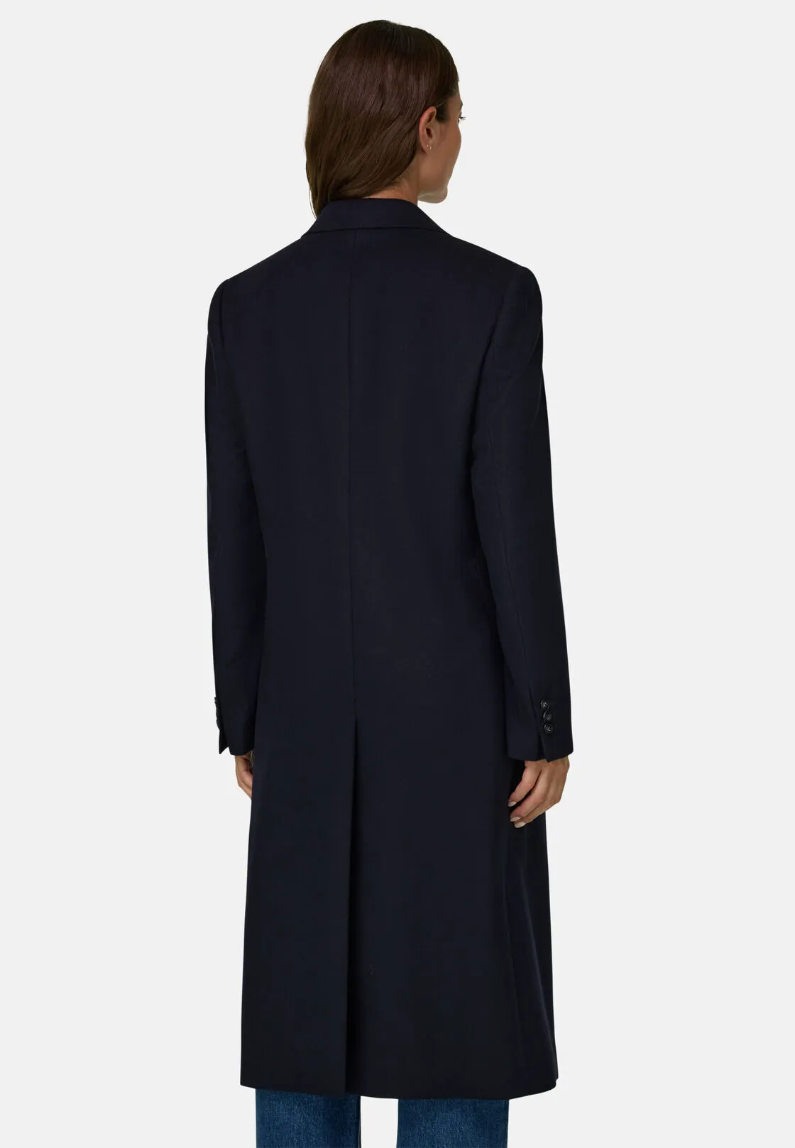 Boggi, Cappotto In Puro Cashmere Doppio Petto, Donna, Navy, Taglia: S - immagine 4
