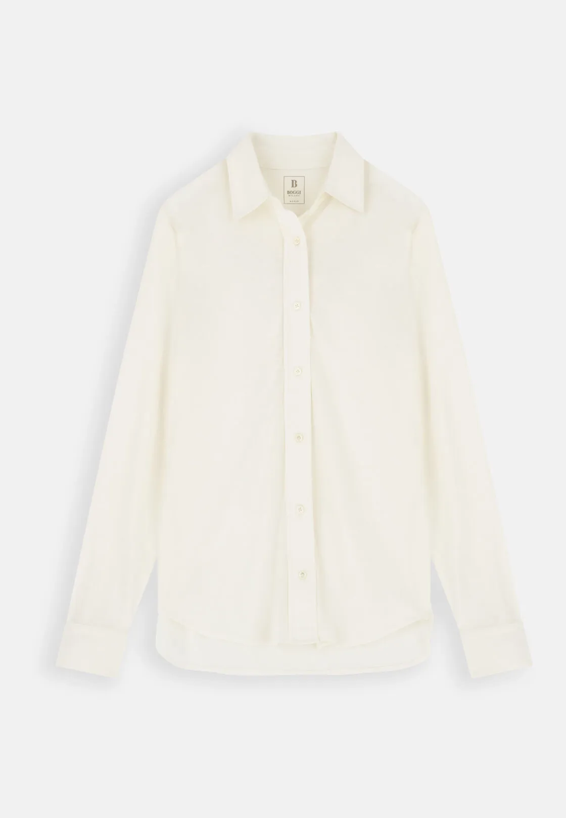 Boggi, Polo Camicia In Jersey, Donna, Bianco, Taglia: M - immagine 5