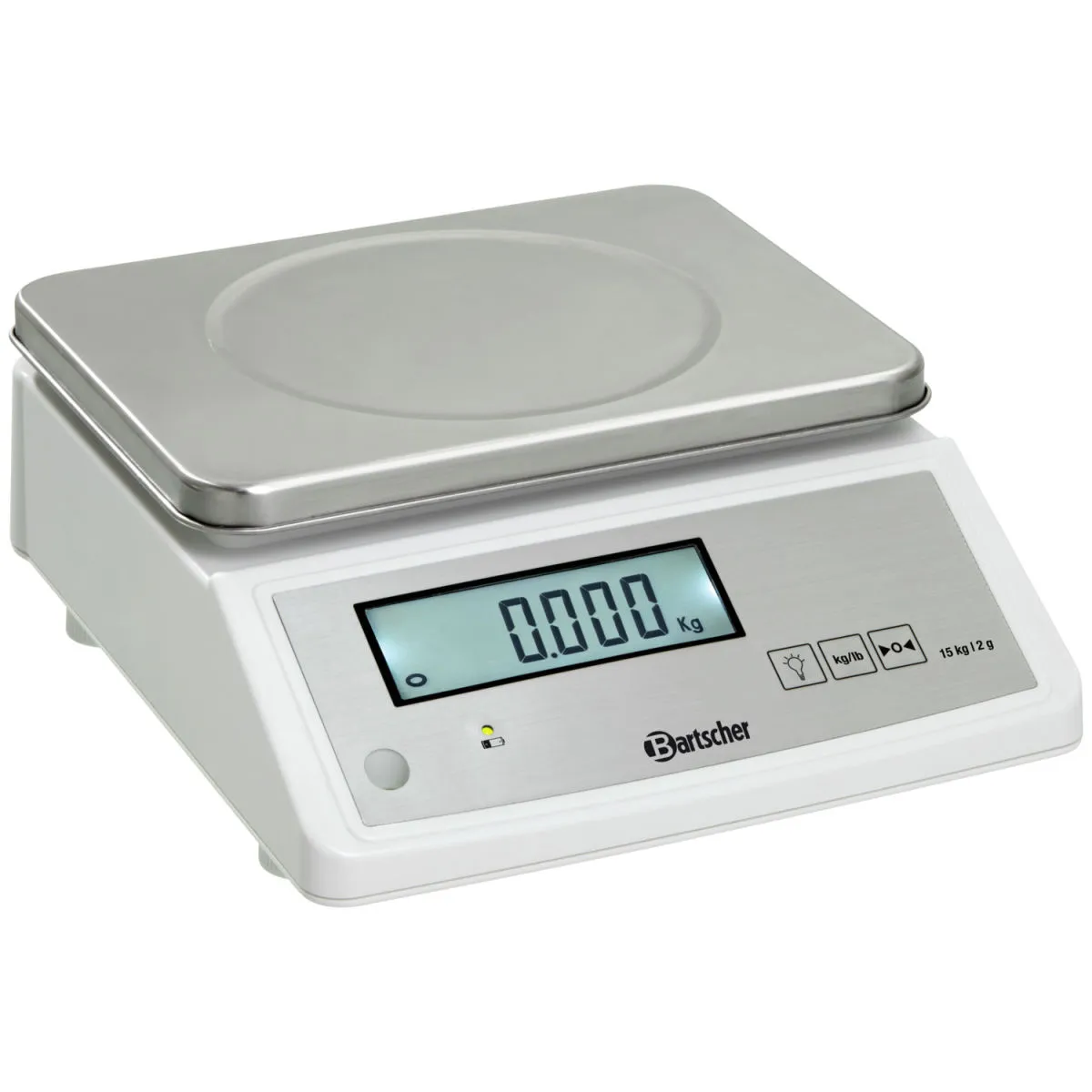 Bartscher Bilancia 15 kg, 2GK; 33x28x12.5 cm (LxLxH); argento/bianco - immagine 1