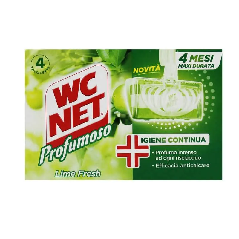 WC NET TAVOLETTA SOLIDA 4 PEZZI LIMONE PER IGIENE E FRESCHEZZA - immagine 1